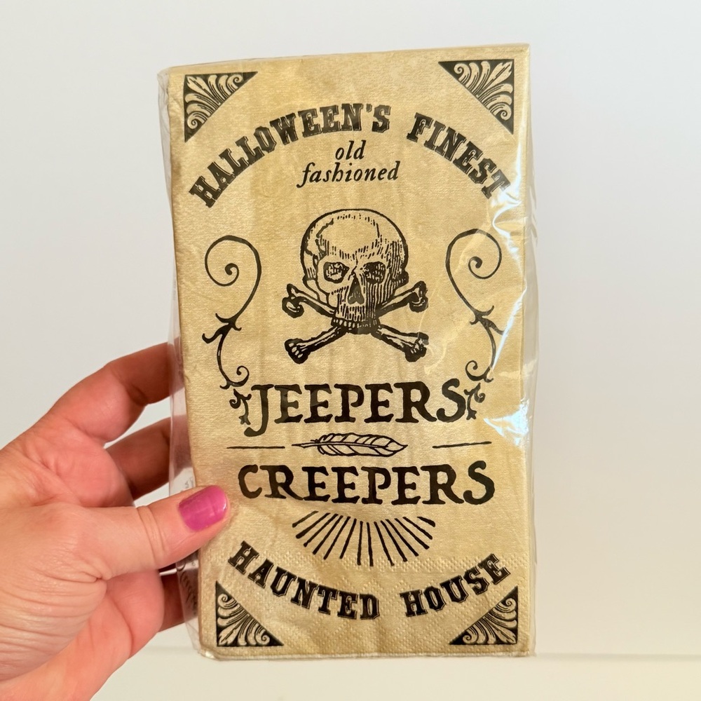 New 32 Punch Studio Halloween Paper Napkins Jeepers Creepers Haunted House Decor